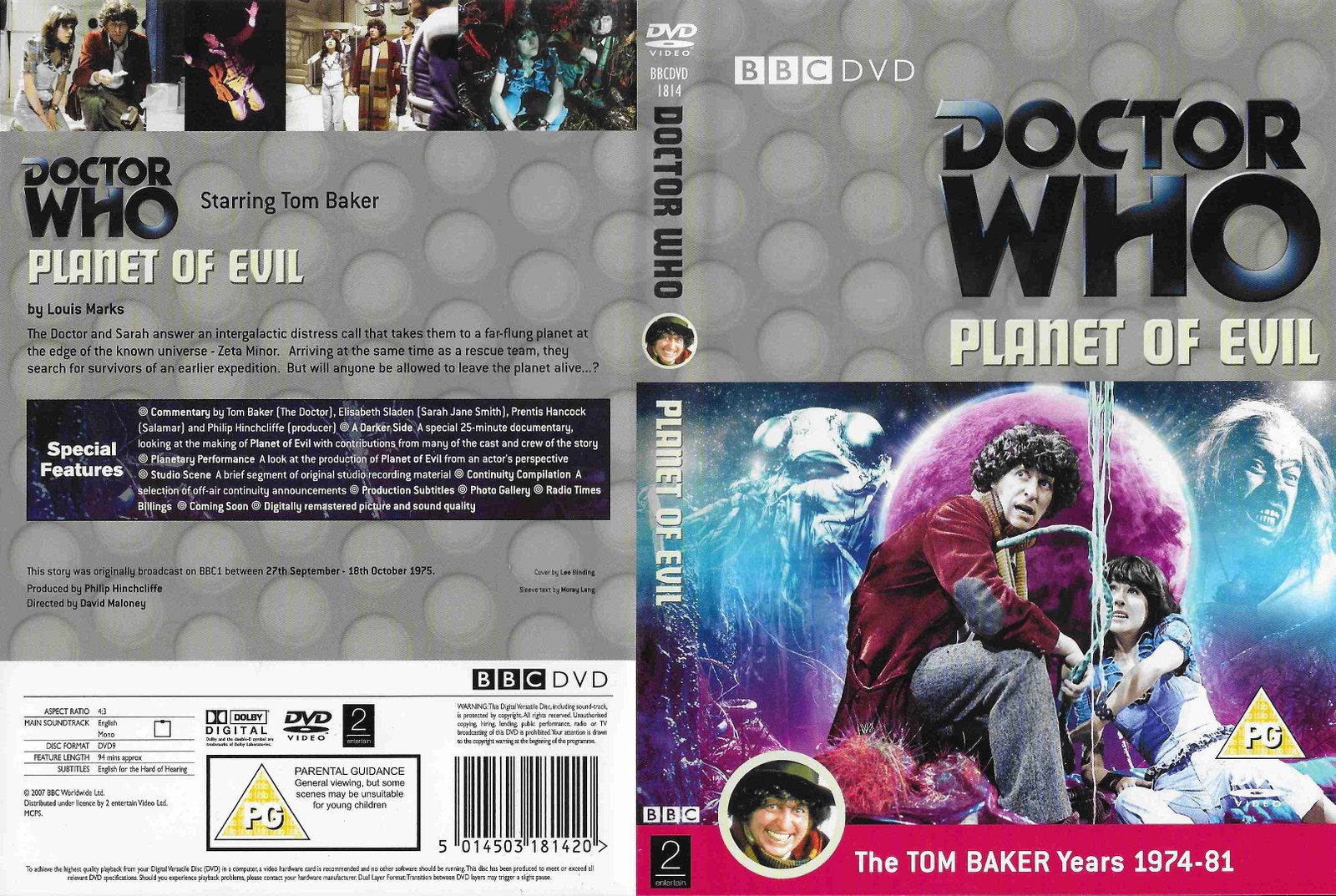 Picture of BBCDVD 1814 Doctor Who - Planet of evil by artist Louis Marks from the BBC records and Tapes library